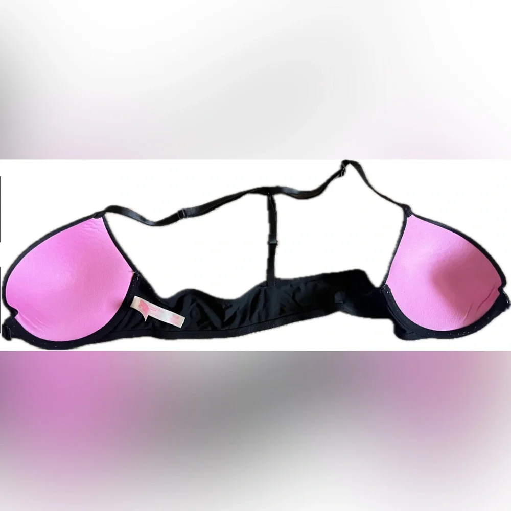PINK Victoria's Secret Black Push Up Bra. Size 34B. Excellent condition. - Picture 6 of 10